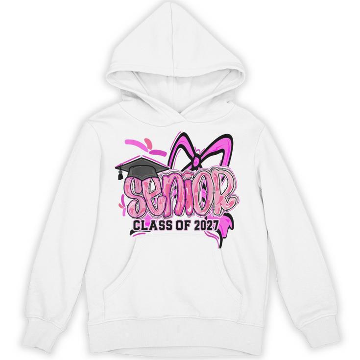 Senior 2027 Class Of 2027 Coquette Girl Pink Graduation 2027 Unisex Hoodie