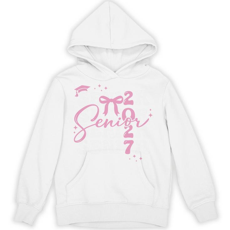 Senior 2027 Class Of 2027 Coquette Pink Bow Graduation 2027 Premium Tri-Blend Unisex Hoodie