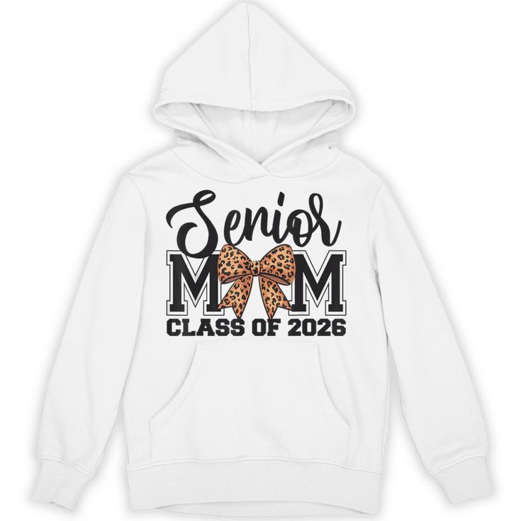 Senior Mom Class Of 2026 Graduation Leopard Coquette Bow Unisex Hoodie