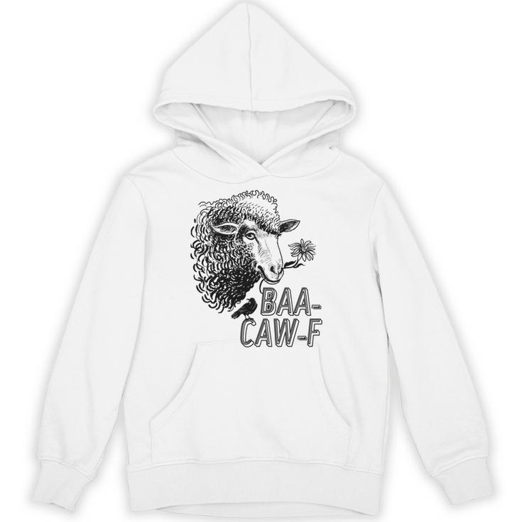 Sheep Baa Crow Caw Back Off Pun Tee For Introverts & Teens Unisex Hoodie