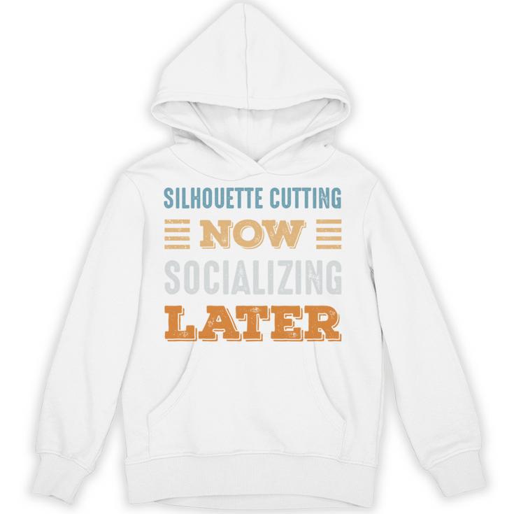 Silhouette Cutting Now Minimal Socializing Introvert Unisex Hoodie