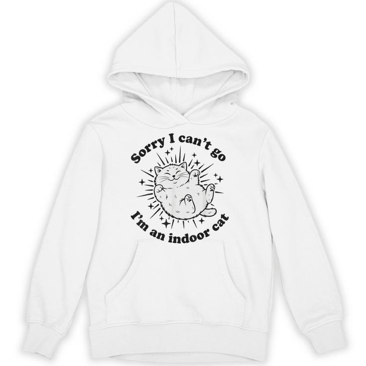 Sorry I Can't Go I'm An Indoor Cat Quote Introvert Unisex Hoodie