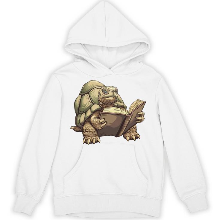 Sulcata Tortoise Reading A Book Unisex Hoodie