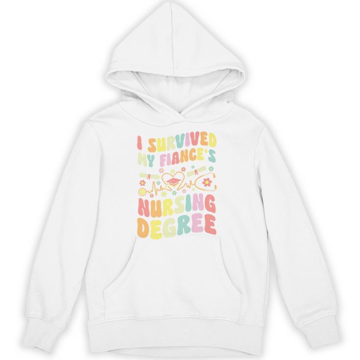 i Survived My Fiance's Nursing Degree Graduation Groovy Premium Unisex Hoodie