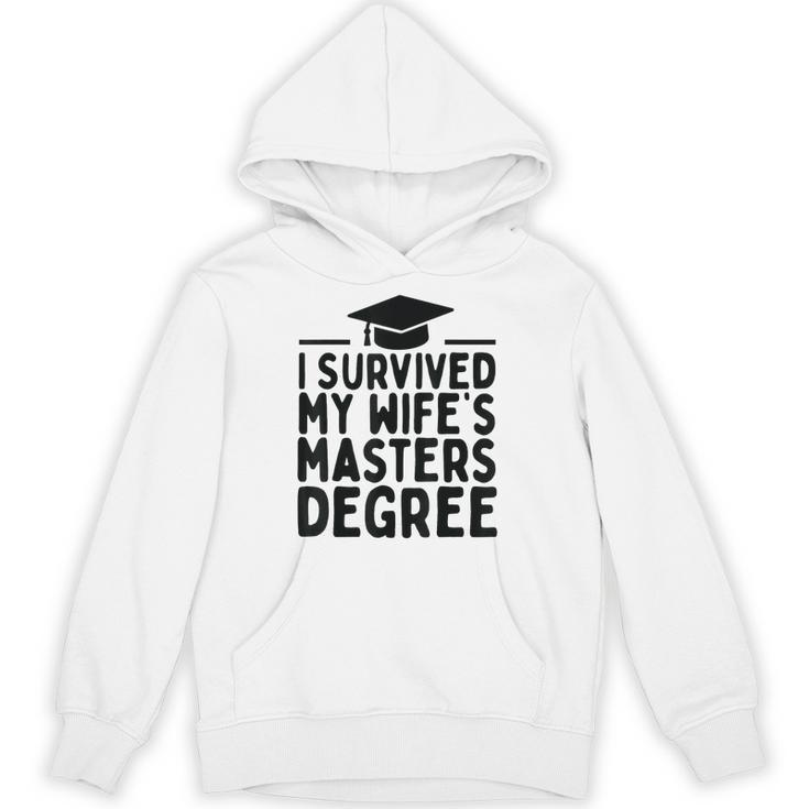 I Survived My Wife's Masters Degree Graduation Class Of 2025 Unisex Hoodie