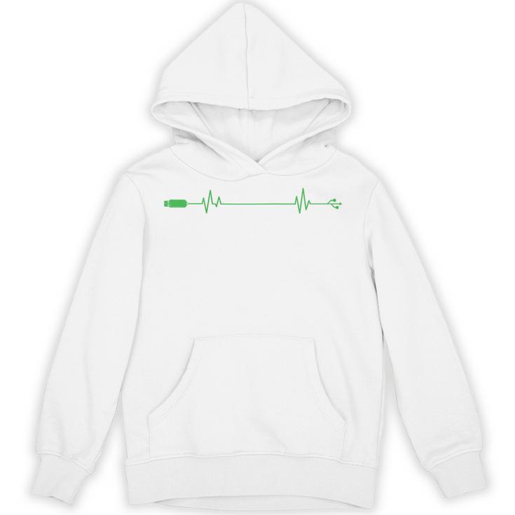 USB Stick Heartbeat Line Memory Module Raglan Baseball Tee Unisex Hoodie