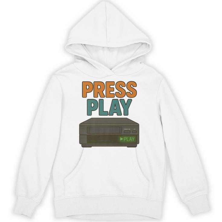 VHS Cassette Retro Analog Nostalgia Theme Premium Unisex Hoodie
