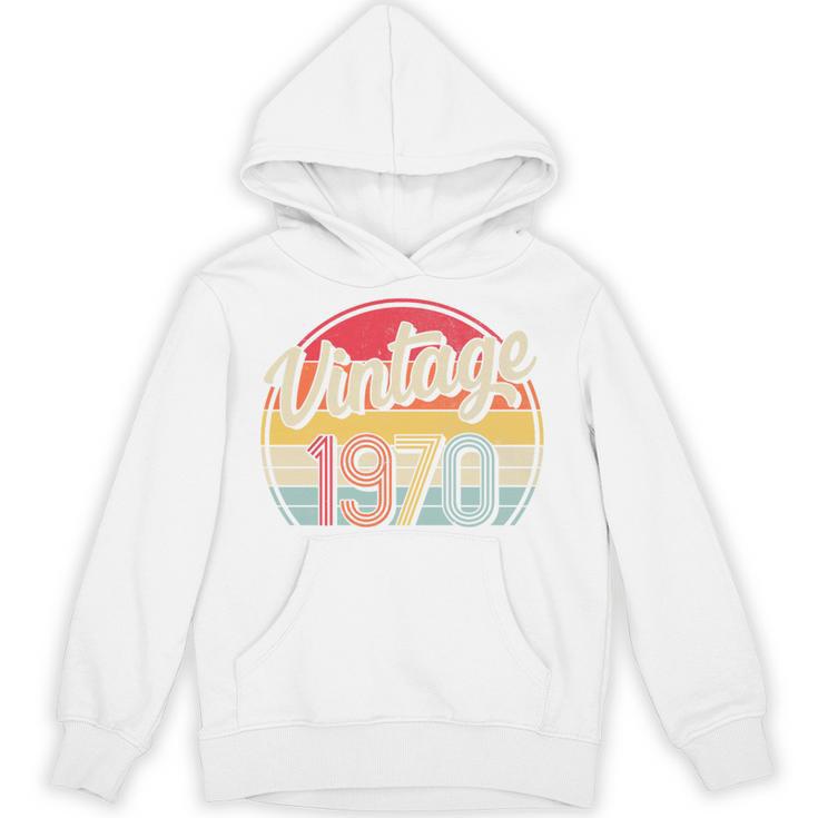 Vintage 1970 Retro Style 70's Born Nostalgia Vibe Birthday Premium Tri-Blend Unisex Hoodie