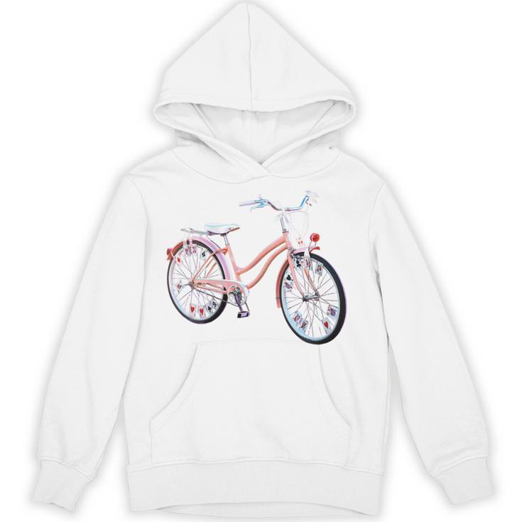 Vintage Bicycle With Playing Cards Nostalgia Unisex Hoodie