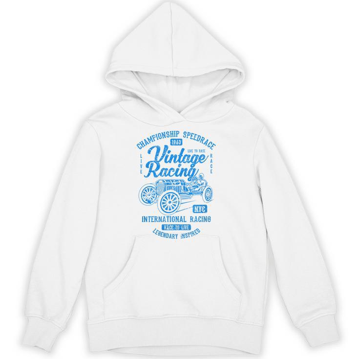 Vintage Racing Automotive Nostalgia Distressed Car Premium Tri-Blend Unisex Hoodie
