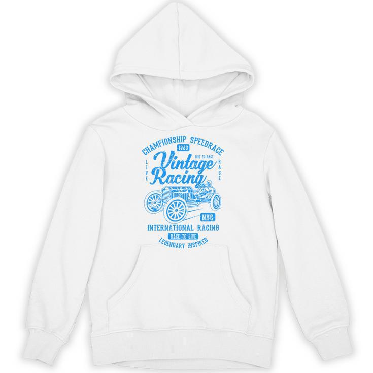 Vintage Racing Automotive Nostalgia Distressed Car Unisex Hoodie