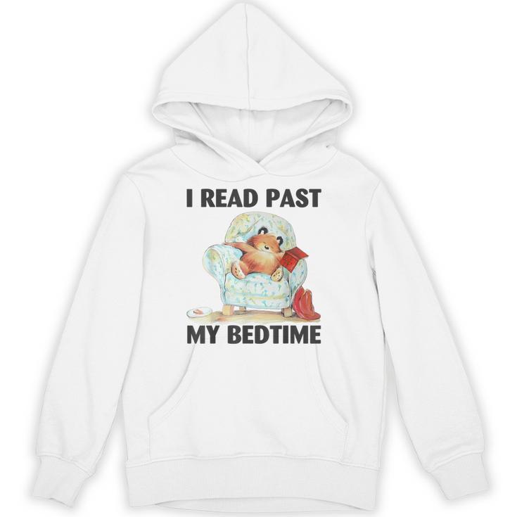 Vintage I Read Past My Bedtime Cute Sleeping Bear Book Lover Unisex Hoodie
