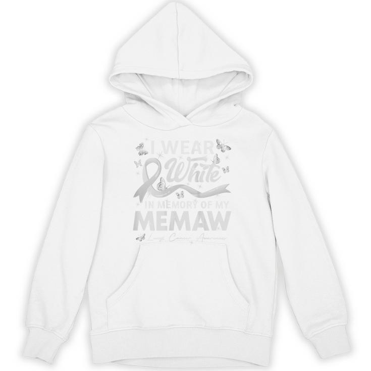 I Wear In Memory Of My Memaw Lung Cancer Unisex Hoodie