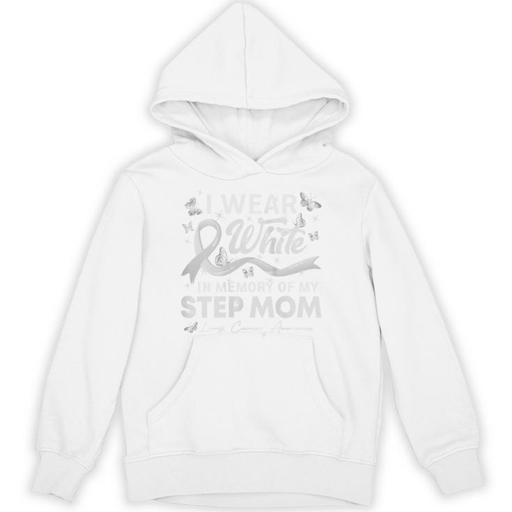 I Wear In Memory Of My Step Mom Lung Cancer Unisex Hoodie