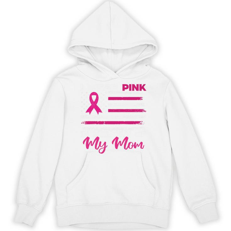I Wear Pink In Memory Of My Mom Breast Cancer Awareness Premium Tri-Blend Unisex Hoodie