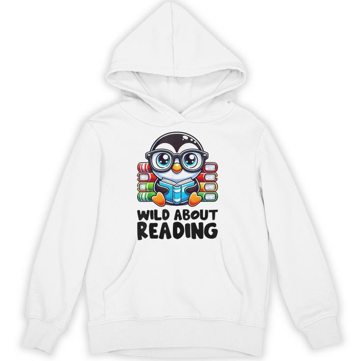 Wild About Reading Book Lover Penguin Unisex Hoodie
