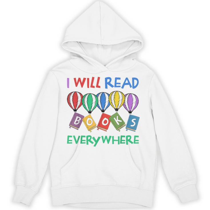 I Will Read Books Everywhere Across America Child Readers Unisex Hoodie