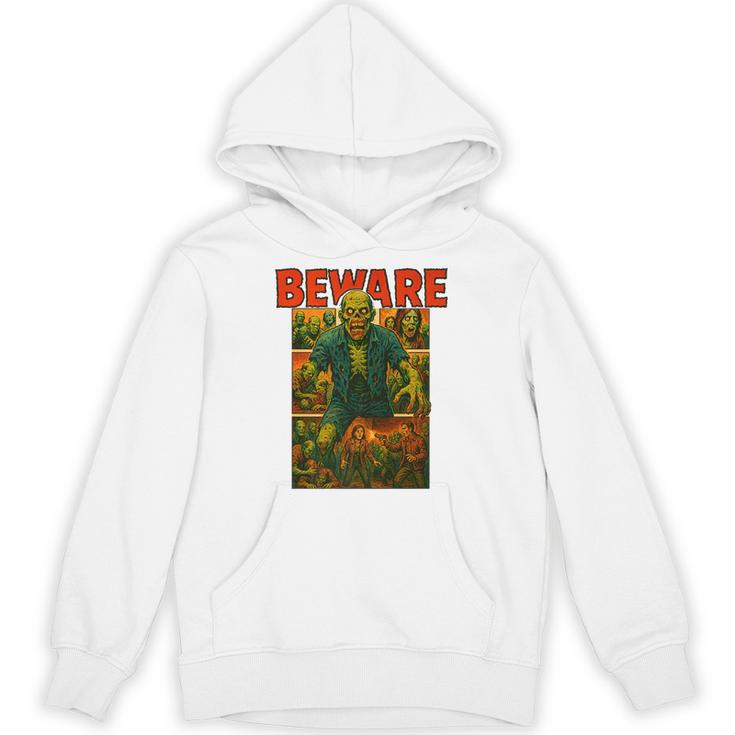 Zombie Tee Horror Movie Poster Vintage Comic Book Graphic Premium Unisex Hoodie