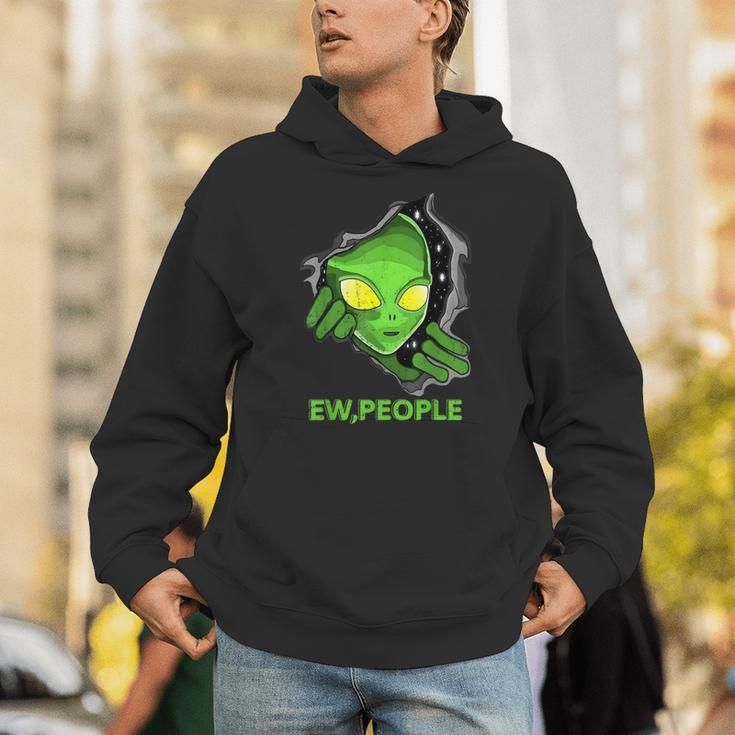 Alien Face Ew People UFO Introvert Meme Men Women Kids Unisex Hoodie Alien Face Ew People UFO Introvert Meme Men Women Kids Unisex Hoodie