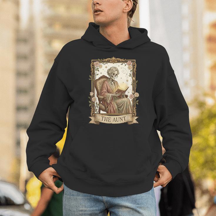 The Aunt Tarot Card Women Skeleton Aunty Book Lover Unisex Hoodie
