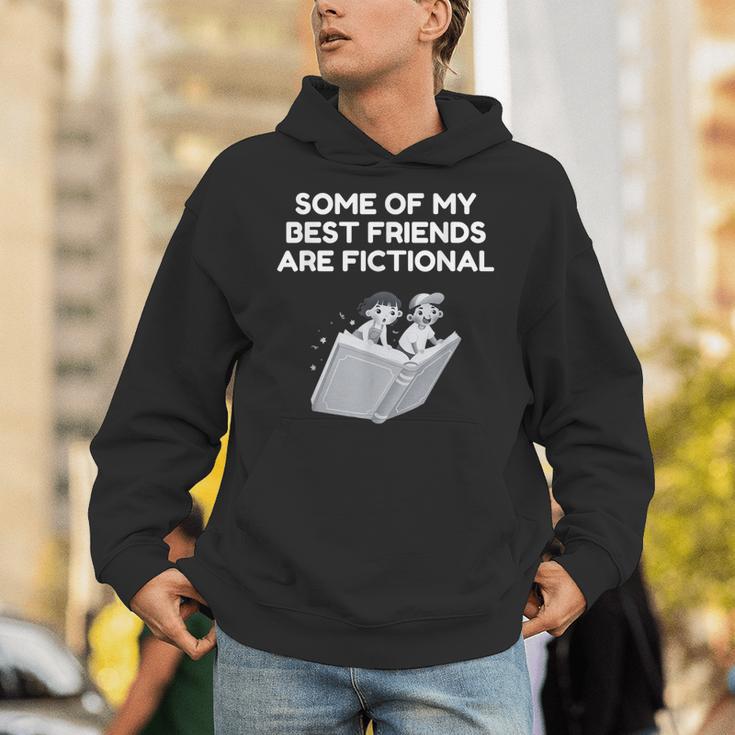Some Of My Best Friends Are Fictional Book Lover Nerd Unisex Hoodie Some Of My Best Friends Are Fictional Book Lover Nerd Unisex Hoodie