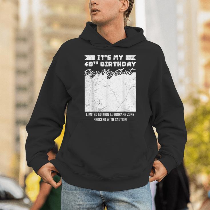 Birthday It's My 40th Birthday Guest Book Birthday Party Unisex Hoodie