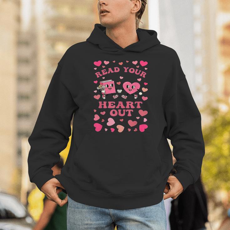 Book Lover Read Your Heart Out Teacher Valentines Unisex Hoodie