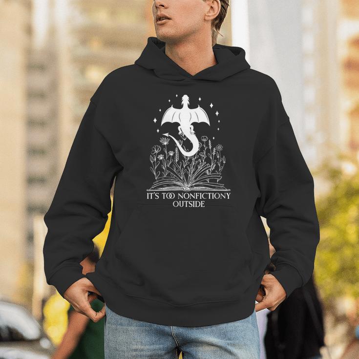 Bookish Dragon Book Club Reading Its Too Nonfictiony Outside Unisex Hoodie Bookish Dragon Book Club Reading Its Too Nonfictiony Outside Unisex Hoodie