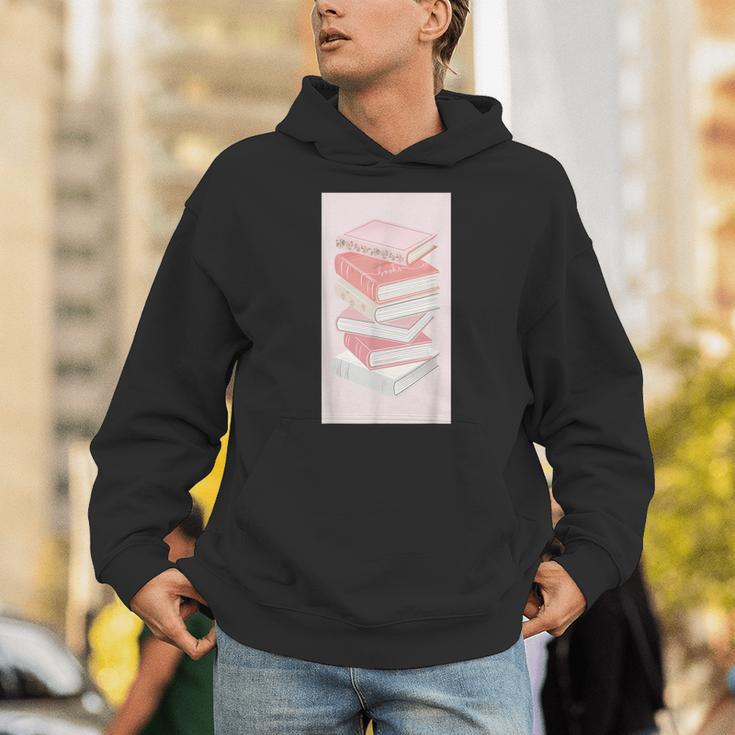 Books Flowers Art Flower Stack Pastel Feminine Unisex Hoodie Books Flowers Art Flower Stack Pastel Feminine Unisex Hoodie