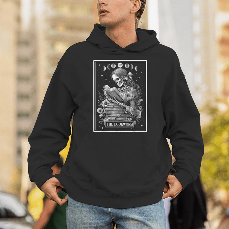 The Bookworm Book Reader Reading Tarot Card Witchy Moon Unisex Hoodie