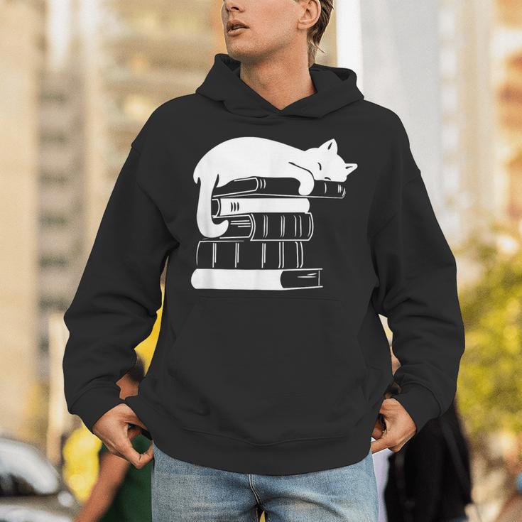 Cat Book Books And Cats Cat Lover Cat Mom Book Lovers Unisex Hoodie Cat Book Books And Cats Cat Lover Cat Mom Book Lovers Unisex Hoodie