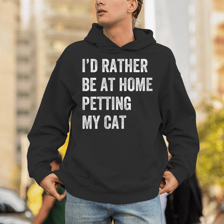 Cat Owner Introvert Stay Home Rather Pet Cat Unisex Hoodie