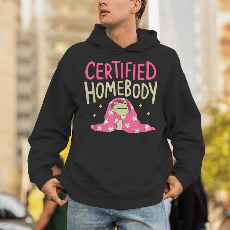 Certified Homebody Trendy Frog Introvert Unisex Hoodie Certified Homebody Trendy Frog Introvert Unisex Hoodie