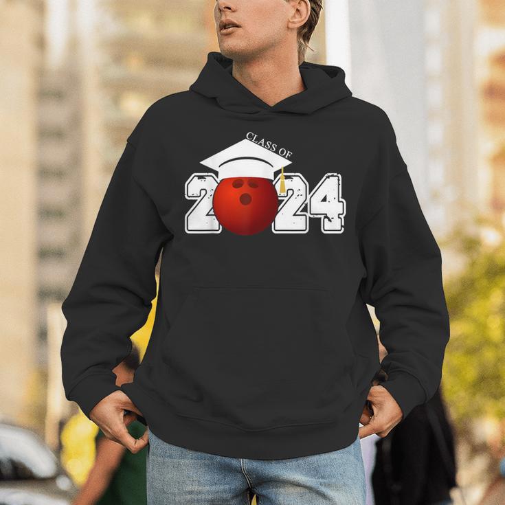 Class Of 2024 Graduation For Him Her Bowling Sports Unisex Hoodie