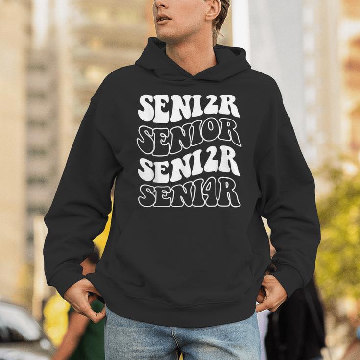 Class Of 2024 High School Senior Graduation Groovy Wave Unisex Hoodie