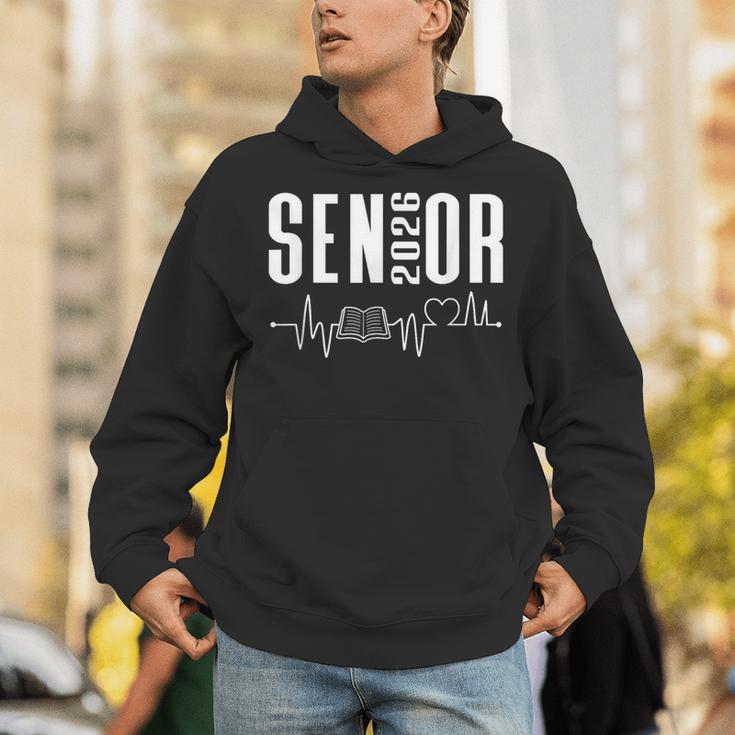 Class Of 2026 Senior Reading Themed Book Heartbeat Unisex Hoodie Class Of 2026 Senior Reading Themed Book Heartbeat Unisex Hoodie