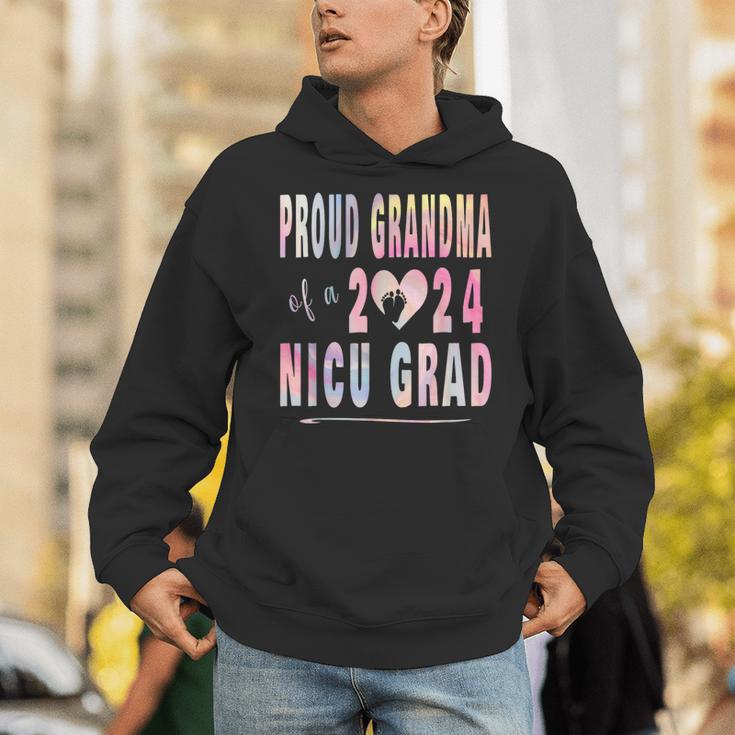 Colorful Proud Grandma 2024 NICU Graduate Baby Graduation Unisex Hoodie