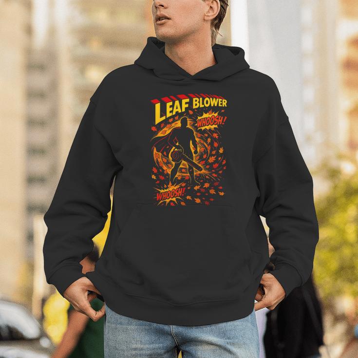 Comic Book Superhero Fall Season Leaf Blower Unisex Hoodie Comic Book Superhero Fall Season Leaf Blower Unisex Hoodie