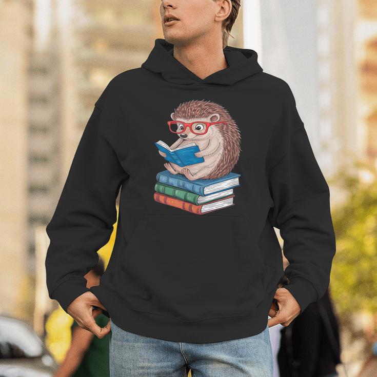 Cool Hedgehog Book Nerd Readers Unisex Hoodie Cool Hedgehog Book Nerd Readers Unisex Hoodie
