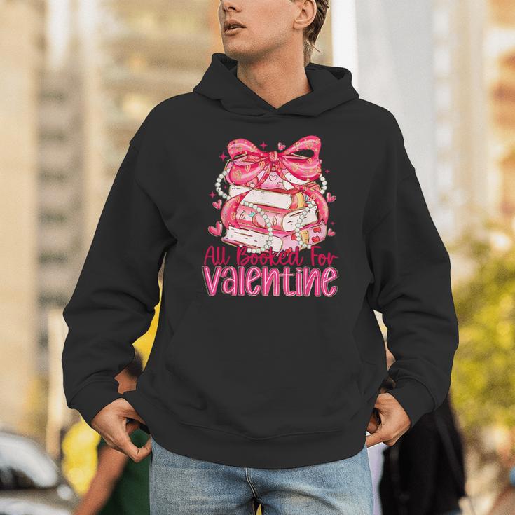 Coquette Bow All Booked For Valentine Book Lover Bookish Unisex Hoodie