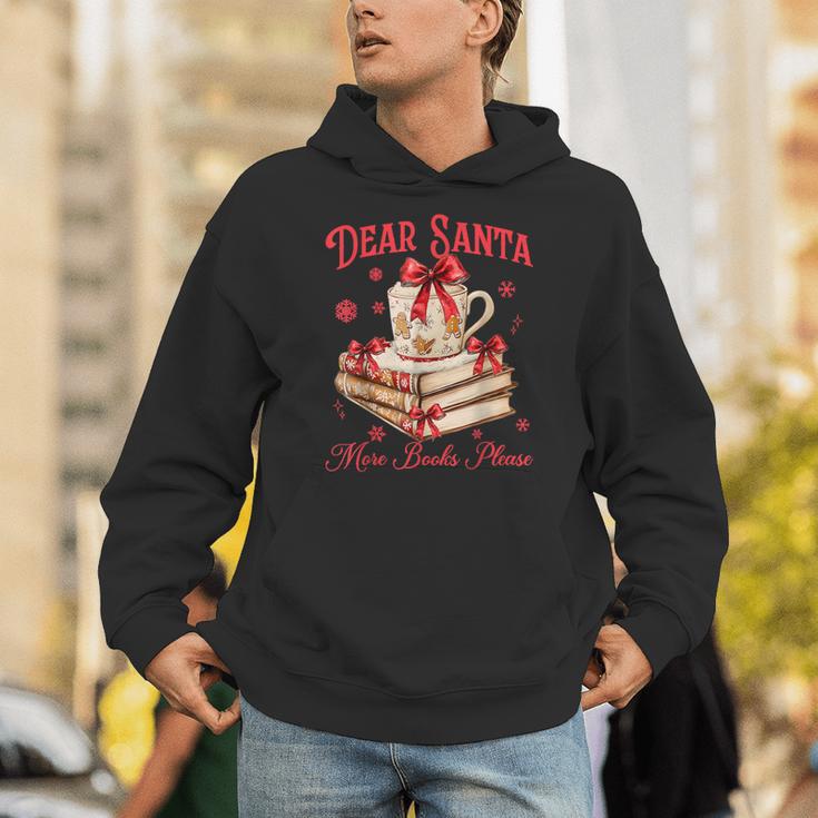 Dear Santa More Books Please Coquette Bow Books Christmas Unisex Hoodie Dear Santa More Books Please Coquette Bow Books Christmas Unisex Hoodie