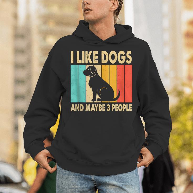 I Like Dogs And Maybe 3 People Introvert Unisex Hoodie