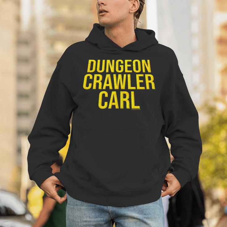 Dungeon Crawler Carl Yellow Text Logo LitRPG Series Book Unisex Hoodie Dungeon Crawler Carl Yellow Text Logo LitRPG Series Book Unisex Hoodie