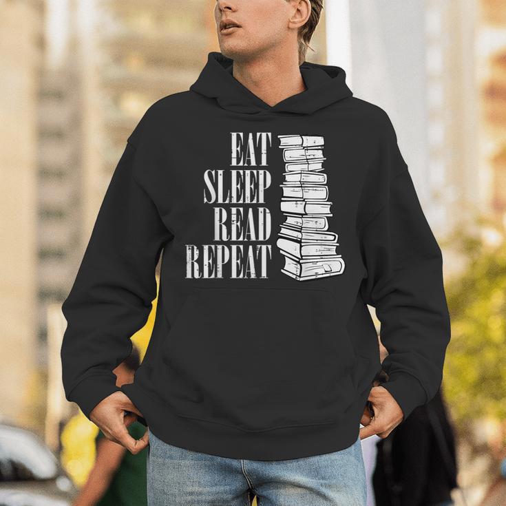 Eat Sleep Read Repeat Reading Book Librarian Men Women Kids Unisex Hoodie