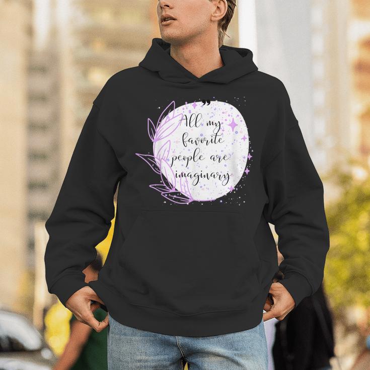 All My Favorite People Are Imaginary Book Lover Idea Unisex Hoodie