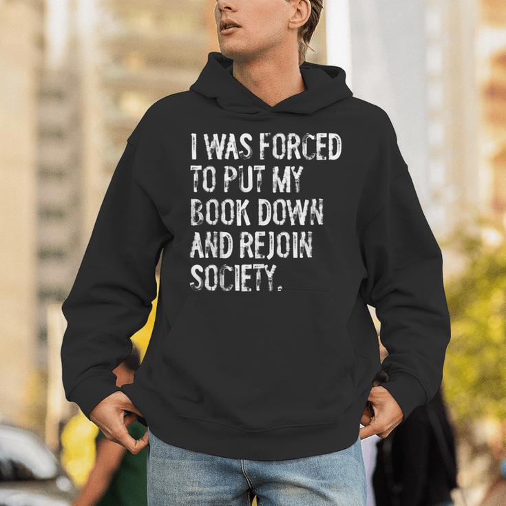 I Was Forced To Put My Book Down Book Worm Reader Unisex Hoodie