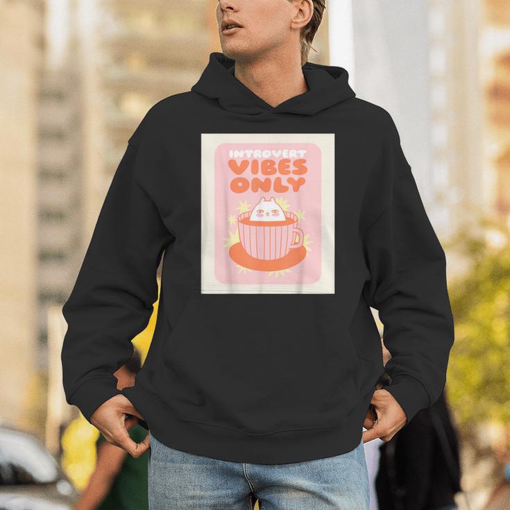 Fun Cool Cute Introvert Cat Character Quote Tea Cup For Men Women Unisex Hoodie Fun Cool Cute Introvert Cat Character Quote Tea Cup For Men Women Unisex Hoodie