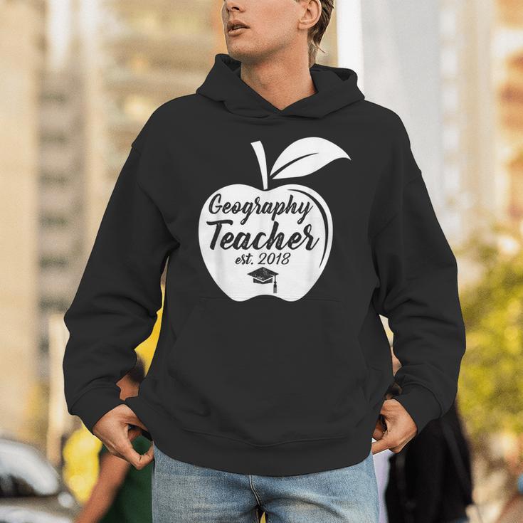 Geography Teacher Est 2018 School GraduationShirt Unisex Hoodie