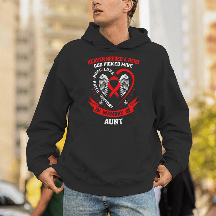 Go Red In Memory Of Aunt Heart Disease Awareness Memorial Unisex Hoodie Go Red In Memory Of Aunt Heart Disease Awareness Memorial Unisex Hoodie