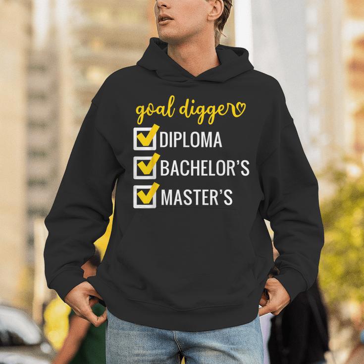 Goal Digger Inspirational Quotes Master's Degree Graduation Unisex Hoodie